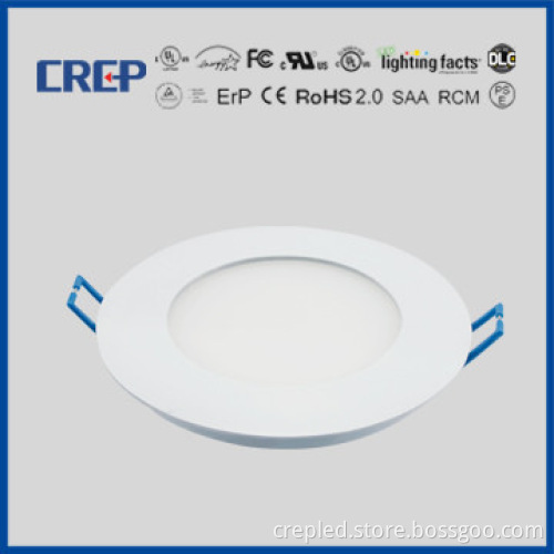 white edgelit smd2835 dimmable round led ceiling panel light 4inch 9w